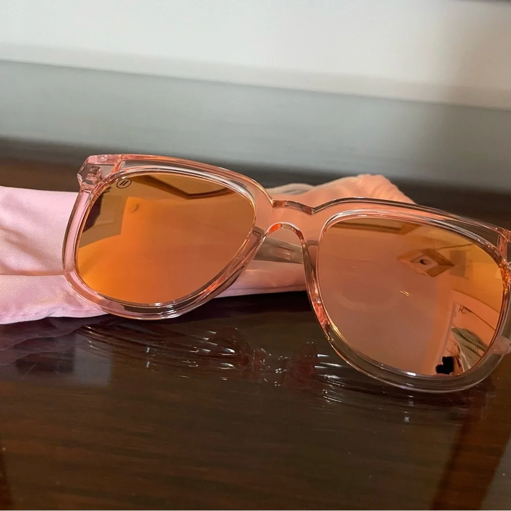 Blenders Transparent Pink Sunglasses with Rose Lenses
